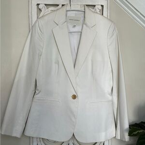 Banana Republic White Tailored Blazer with Notched Lapels